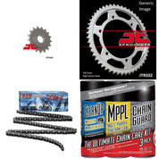 530ZVM-X Natural with Wax, Front & Rear Sprocket Kit KAWASAKI ZRX1100R 2000-2001