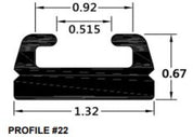 SPI Black Slide Runner Profile 22 56" 222-56-80