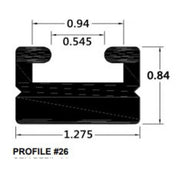 SPI Black Slide Runner Profile 26 66" 226-66-80