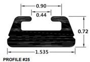 SPI Black Slide Runner Profile 25 66" 425-66-80
