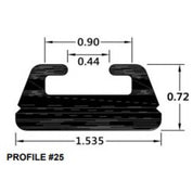 SPI Black Slide Runner Profile 25 66" 425-66-80