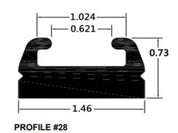 SPI Black Slide Runner Profile 28 66" 428-66-80