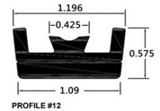 SPI Black Slide Runner Profile 12 54 5/8" 612-56-80