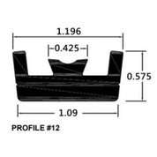 SPI Black Slide Runner Profile 12 54 5/8" 612-56-80