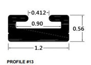 SPI Black Slide Runner Profile 13 41.5" 613-41-80