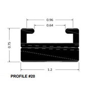 SPI Black Slide Runner Profile 20 66" 620-66-80