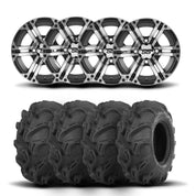 ITP SS212 12" Machined Black Wheels And Mega Mayhem Tires [28x11-12]