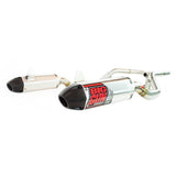 Big Gun EXO Dual Full Exhaust System Brushed With Black Tips 13-3663