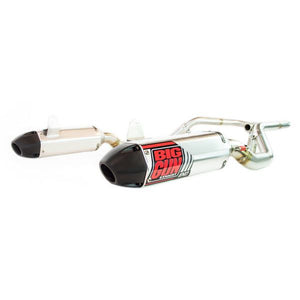Big Gun EXO Dual Full Exhaust System Brushed With Black Tips 13-3673