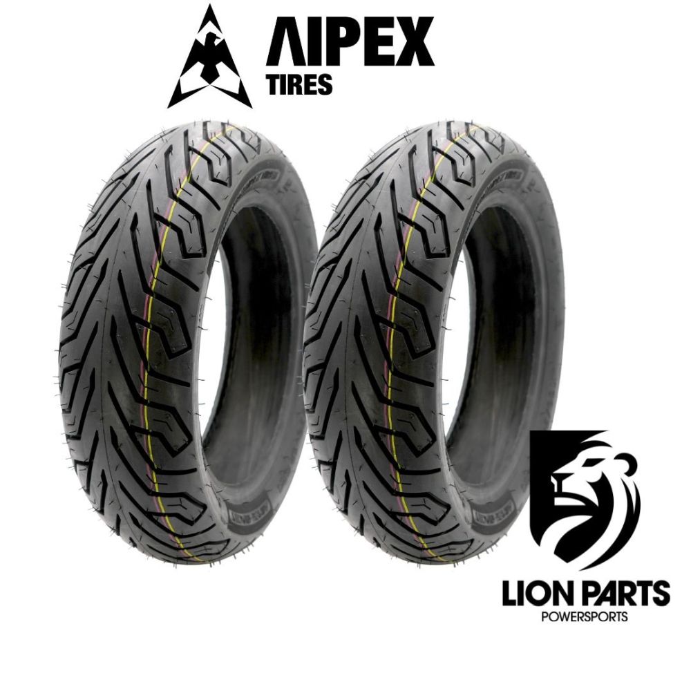 Aipex 130/70-12 2 Piece Front / Rear Set City Tires Bias 62 S - 130x70x12
