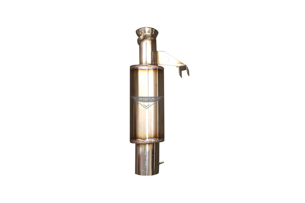 Silenciador ligero Straightline, silenciador de montaña totalmente de acero inoxidable, ahorro de peso de 13 lb