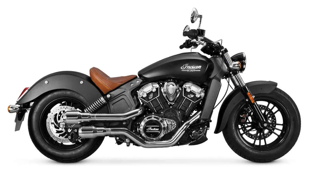Vance & Hines 18554 Hi-Output Grenades 2 Into 2 Exhaust Chrome For Indian Scout
