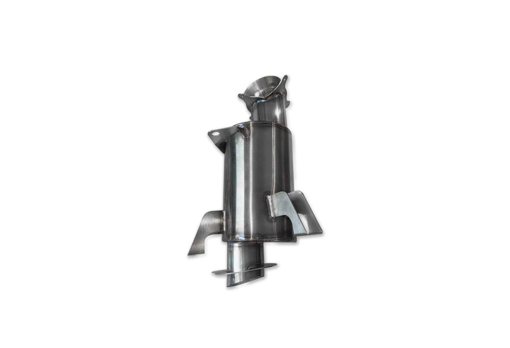 Silenciador ligero de línea recta - Acero inoxidable 3 HP Ahorro de peso de 8,6 libras