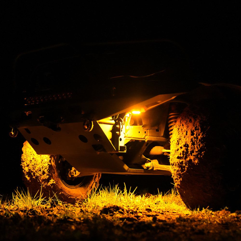KC HiLiTES Cyclone V2 LED - Single Light - Amber Lens - 5W Flood Beam 1360