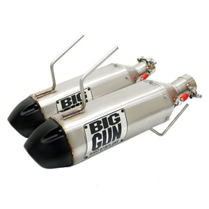 Big Gun EXO S Dual Slip-On Exhaust Stainless Steel With Black Tips 14-6942