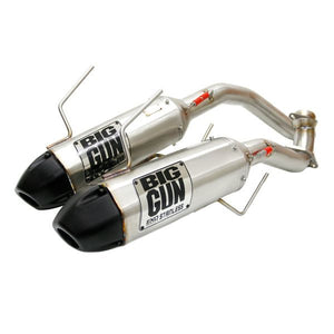 Big Gun EXO S 3/4 Dual Exhaust System Stainless Steel With Black Tips 14-6943