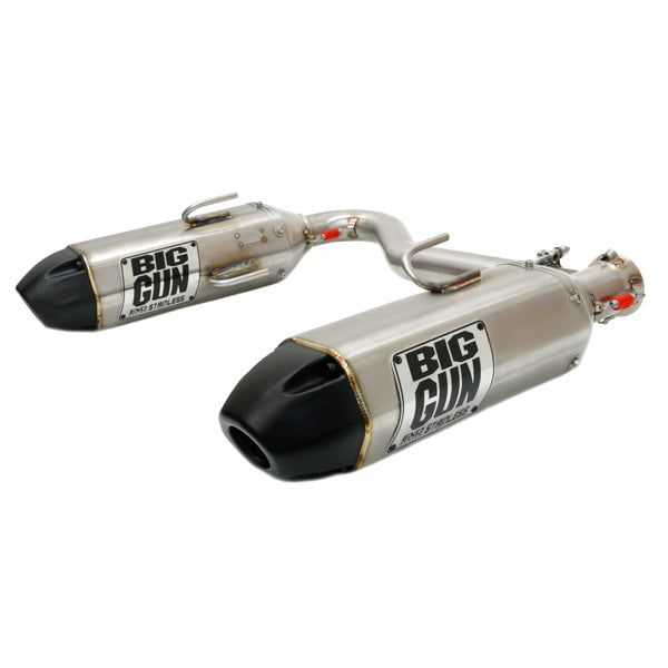 Big Gun EXO S Dual Slip-On Exhaust Stainless Steel With Black Tips 14-7722