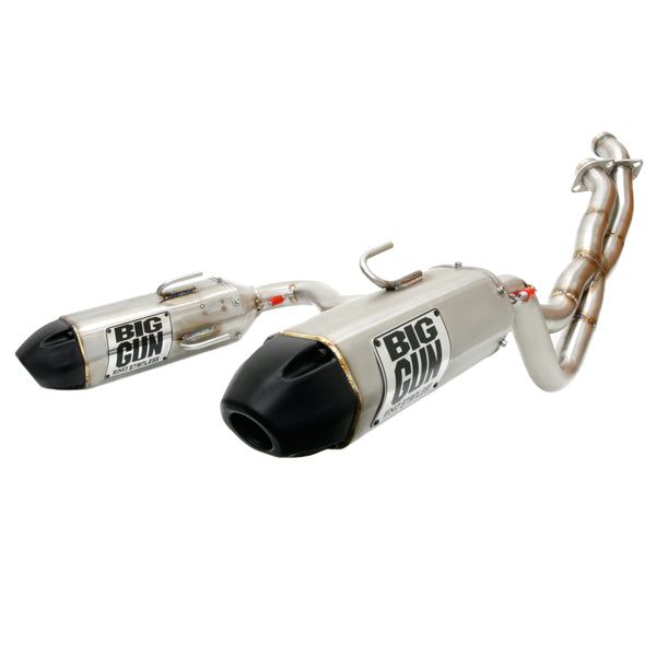 Big Gun EXO S Dual Full Exhaust System Stainless Steel With Black Tips 14-7723