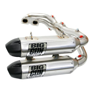 Big Gun EXO S Dual Full Exhaust System Stainless Steel With Black Tips 14-7953