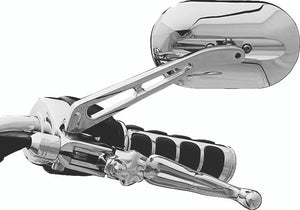 Kuryakyn Chrome Magnum Plus Mirror Large Convex Glass 1409