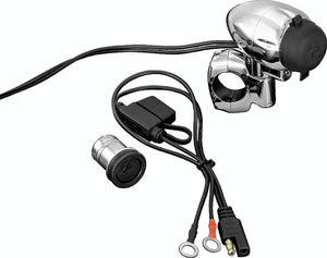 Kuryakyn Chrome Electrical Power Point With 1in Bar Mount 1423