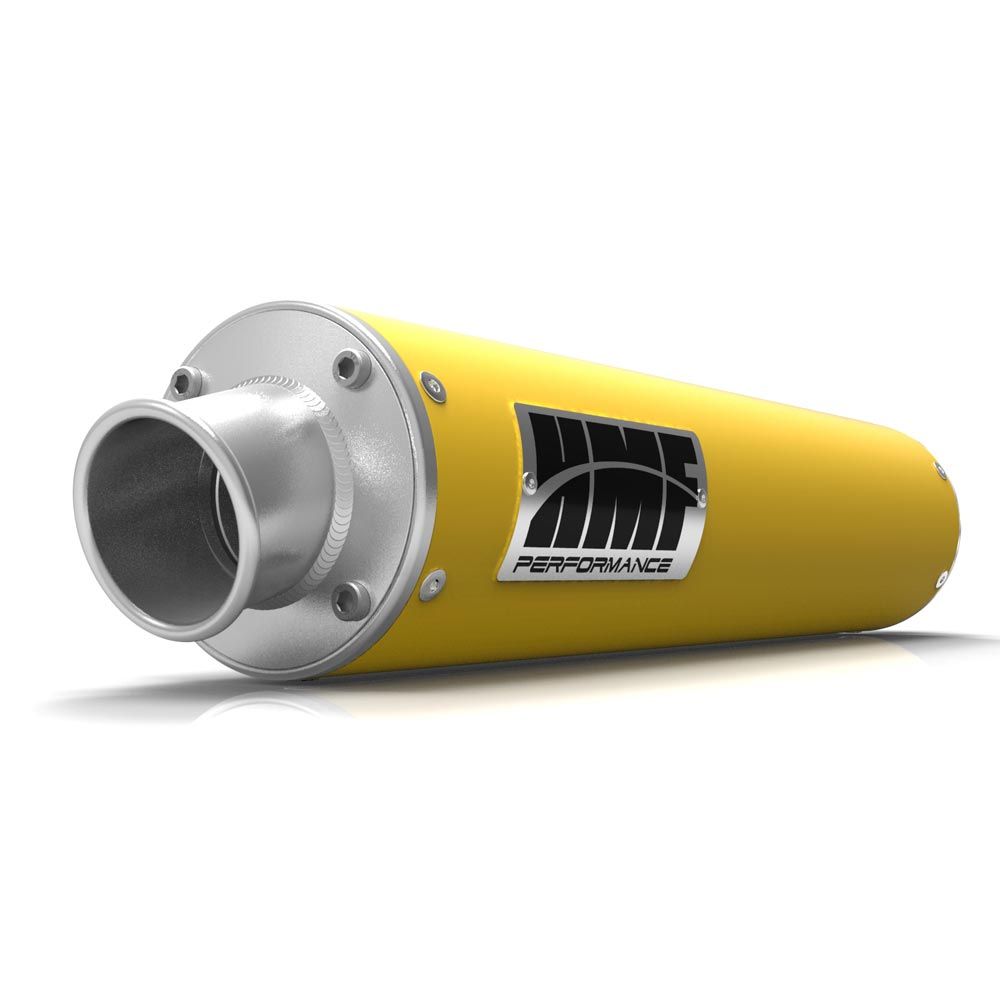 HMF Muffler Can-Am Outlander MAX 06-07 Can-Am Yellow Performance Slip On Exhaust Turn Down End Cap