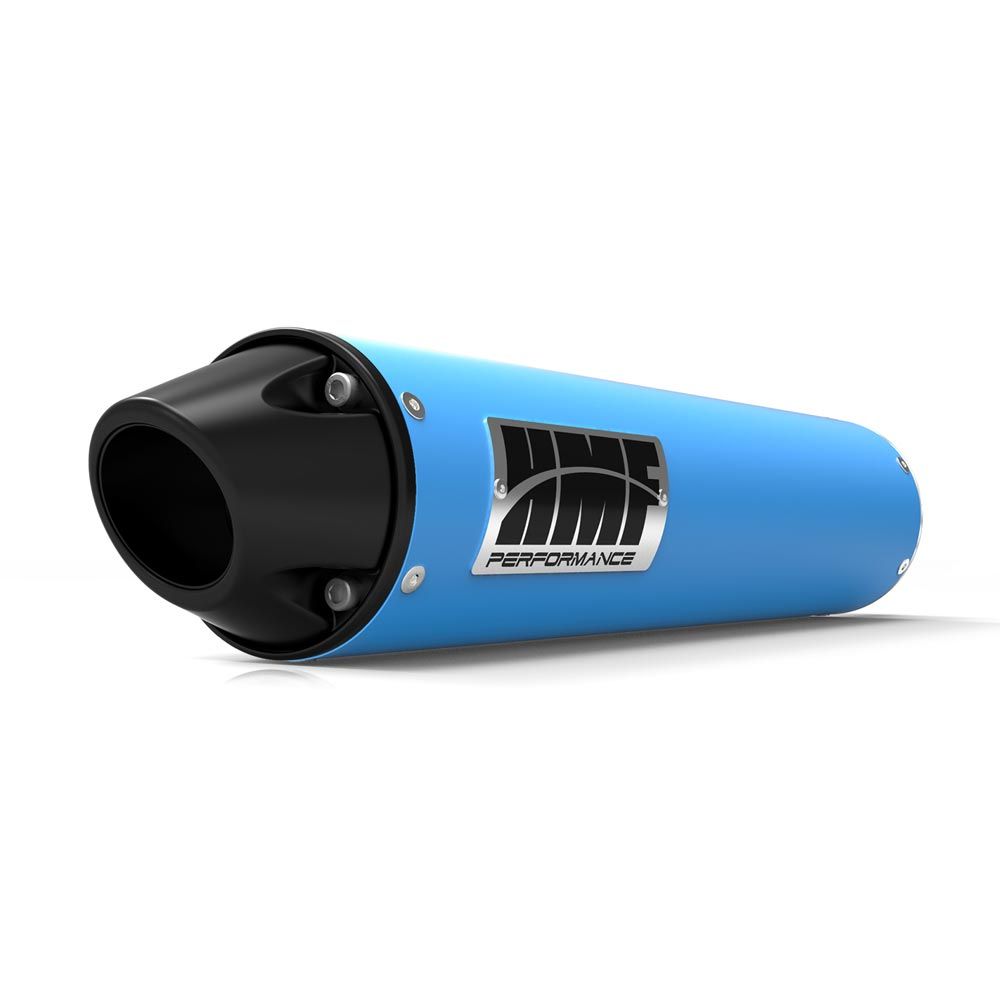 HMF Muffler Can-Am Outlander 1000 13-24 Octane Blue Performance Slip On Exhaust Black Euro End Cap