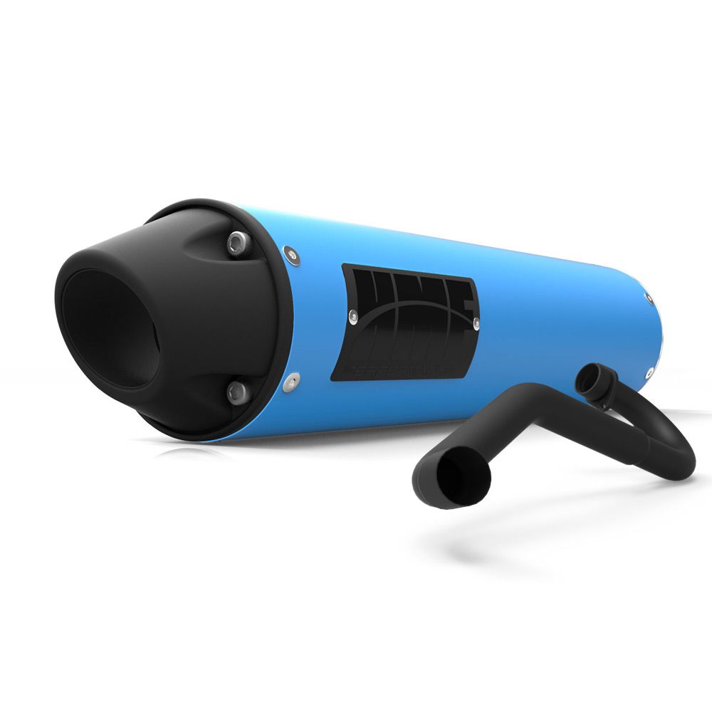 Silenciador HMF Can-Am Outlander 1000 13-24 Octane Blue Performance Sistema completo de escape Blackout Tapa de extremo europea