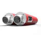 HMF Muffler Can-Am Renegade 1000 12-25 Red Performance Dual Slip On Exhaust Turn Down End Cap