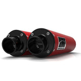 HMF Muffler Can-Am Renegade 1000 12-25 Red Performance Dual Slip On Exhaust Black Turn Down End Cap