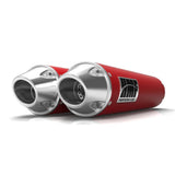 HMF Muffler Can-Am Renegade 1000 12-25 Red Performance Dual Slip On Exhaust Euro End Cap