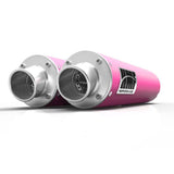HMF Muffler Can-Am Renegade 1000 12-25 Pink Performance Dual Slip On Exhaust Turn Down End Cap