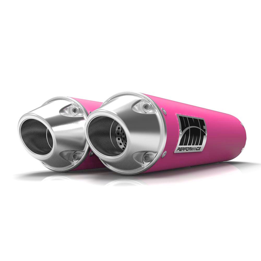 HMF Muffler Can-Am Renegade 1000 12-25 Pink Performance Dual Slip On Exhaust Euro End Cap