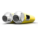 HMF Muffler Can-Am Renegade 1000 12-25 Sunburst Yellow Performance Dual Slip On Exhaust Turn Down End Cap