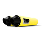 HMF Muffler Can-Am Renegade 1000 12-25 Sunburst Yellow Performance Dual Slip On Exhaust Black Euro End Cap