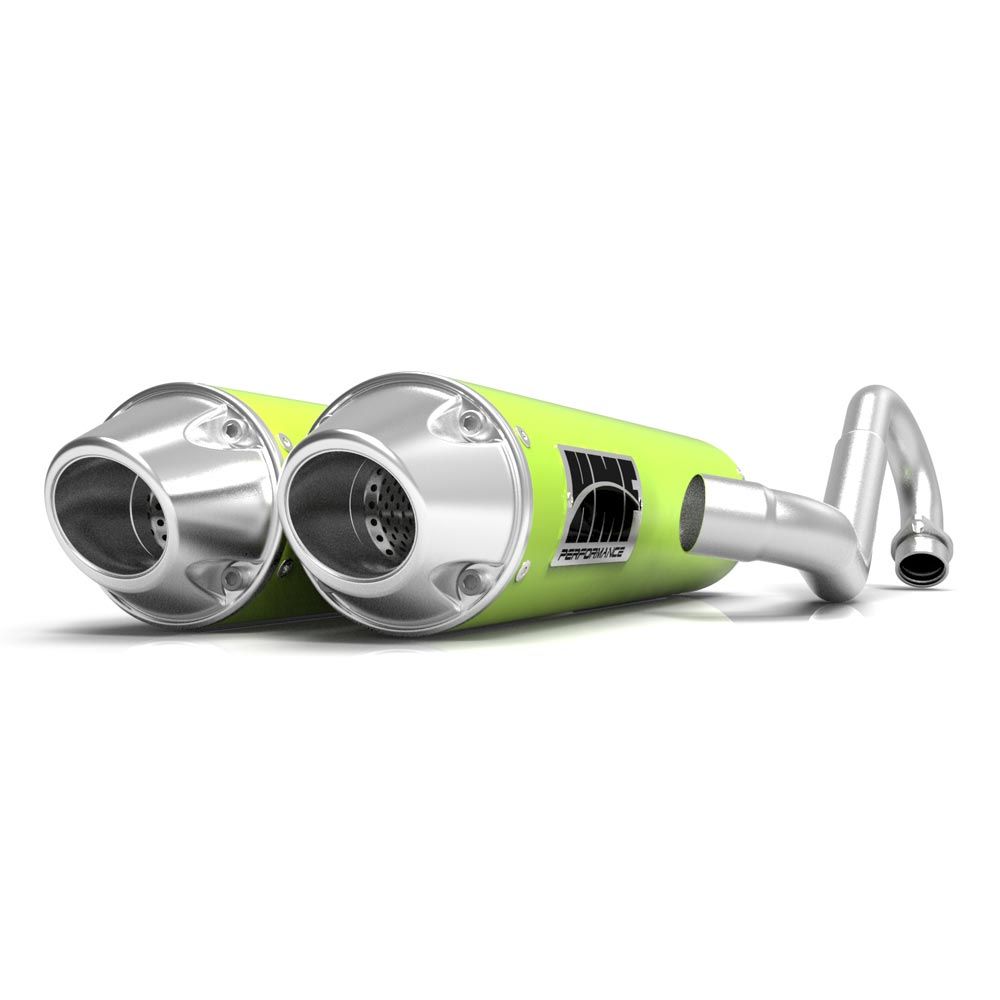 HMF Muffler Can-Am Renegade 1000 12-25 Venom Green Performance Dual Full System Exhaust Euro End Cap