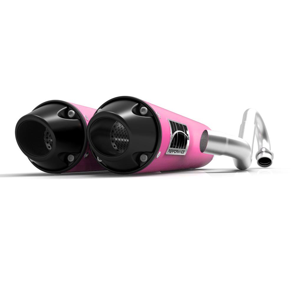 HMF Muffler Can-Am Renegade 1000 12-25 Pink Performance Dual Full System Exhaust Black Euro End Cap