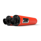 HMF Muffler Can-Am Renegade 500/850 12-22 Can-Am Red Performance Dual Slip On Exhaust Black Turn Down End Cap