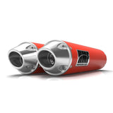 HMF Muffler Can-Am Renegade 500/850 12-22 Can-Am Red Performance Dual Slip On Exhaust Euro End Cap