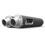 HMF Muffler Can-Am Renegade 500/850 12-22 Gun Metal Performance Dual Slip On Exhaust Turn Down End Cap
