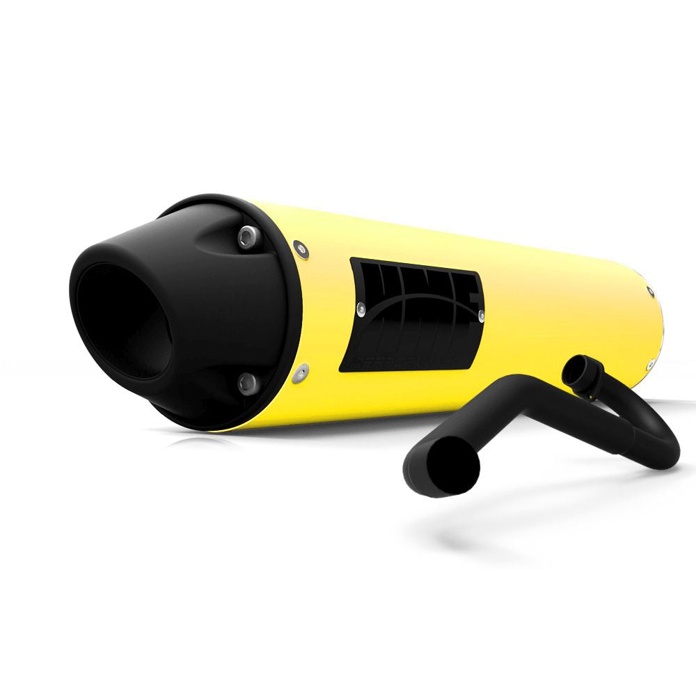 HMF Muffler Can-Am Outlander 1000 MAX 13-24 Sunburst Yellow Performance Full System Exhaust Blackout Euro End Cap