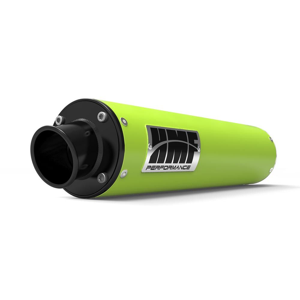 HMF Muffler Can-Am Outlander MAX 13-24 Venom Green Performance Slip On Exhaust Black Turn Down End Cap