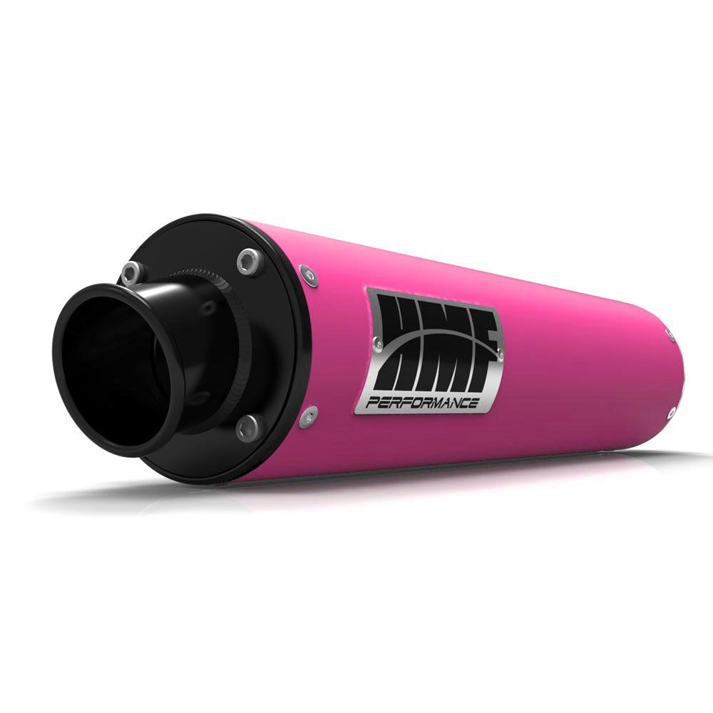 HMF Muffler Can-Am Outlander MAX 13-24 Pink Performance Slip On Exhaust Black Turn Down End Cap