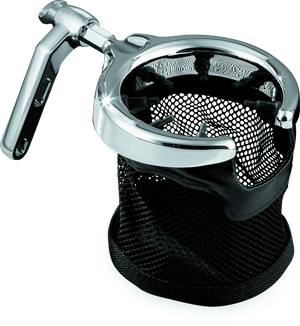 Kuryakyn Chrome Drink Holder Mesh Basket with Perch Mount Universal 1462