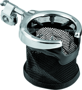 Kuryakyn Black/Chrome Universal Passenger Drink Holder With Basket 1484