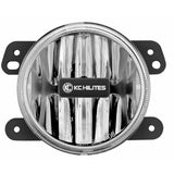 KC HiLiTES 4" Gravity LED G4 SAE Fog Light - Fog Beam - Single - 07-09 Jeep JK