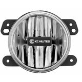 KC HiLiTES 4" Gravity LED G4 SAE Fog Light - Fog Beam - Single - 10-18 Jeep JK