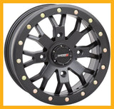 System 3 SB-4 Beadlock 14x7 ATV/UTV Wheel - Matte Black (4/156) 4+3 [14S3-3157]