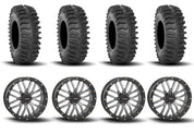 System 3 ST-3 Simulated Beadlock Gun Metal Grey 20" Wheels And XT400 Tires [35x9.5R-20]