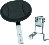 Kuryakyn Chrome Plug-N-Go Driver Backrest 7in x 10in Black Pad 1628